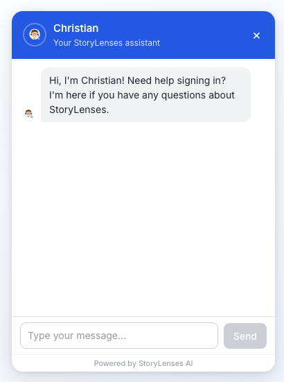 Christian — der KI-Customer-Success-Berater von StoryLenses